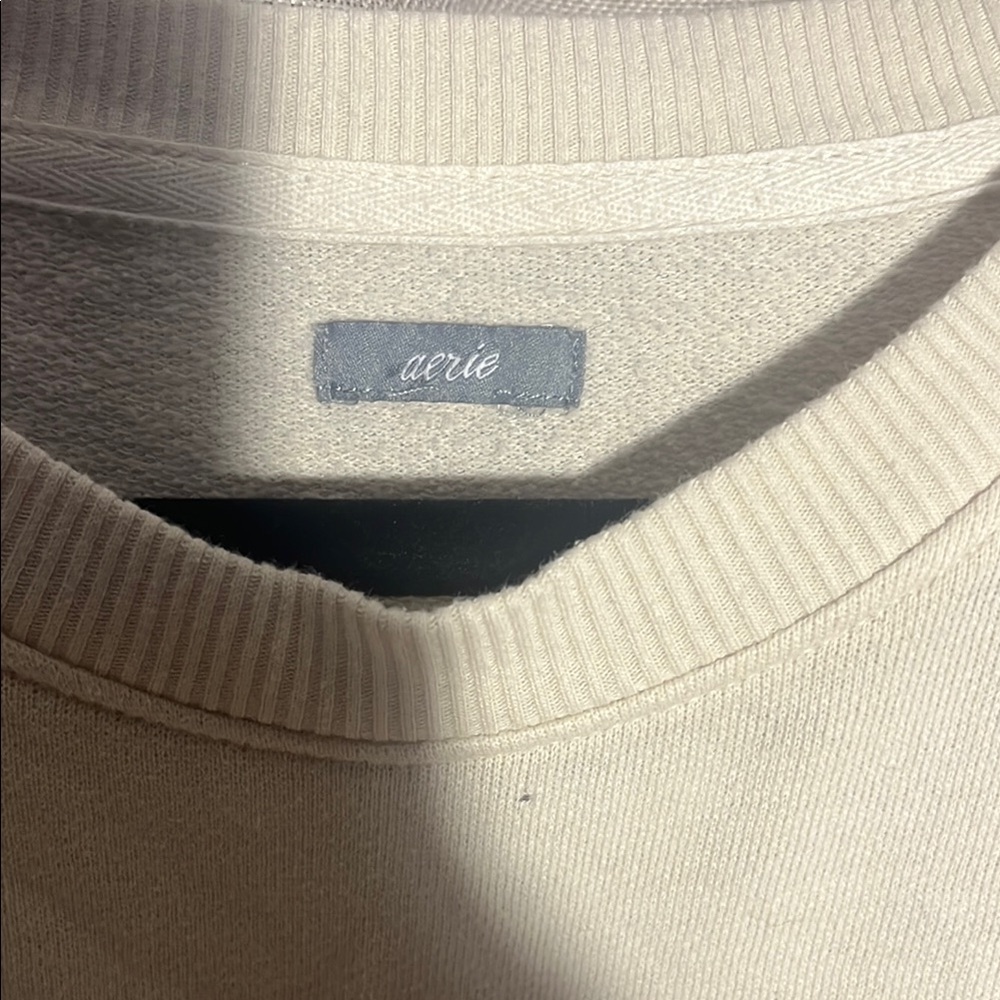 White Ruffle Sleeve Sweatshirt - Picture 2 of 3